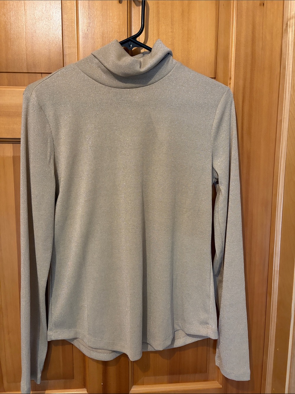 Gap women’s light weight turtleneck -  cream and sparkle